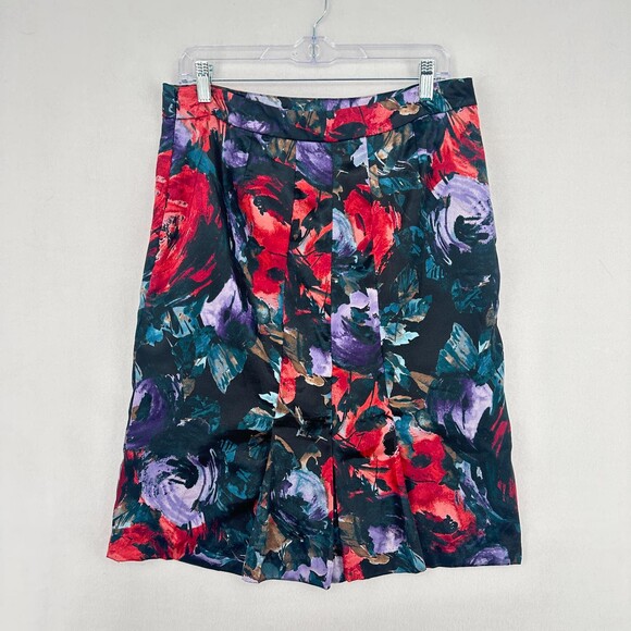 Jaclyn Smith Skirt Women Size 10 Multicolor A-Line Floral Lightweight 100 Pol... - Picture 3 of 12